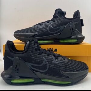 Men's Nike Lebron Witness VI Black Anthracite Volt CZ4052-004 Basketball Shoe